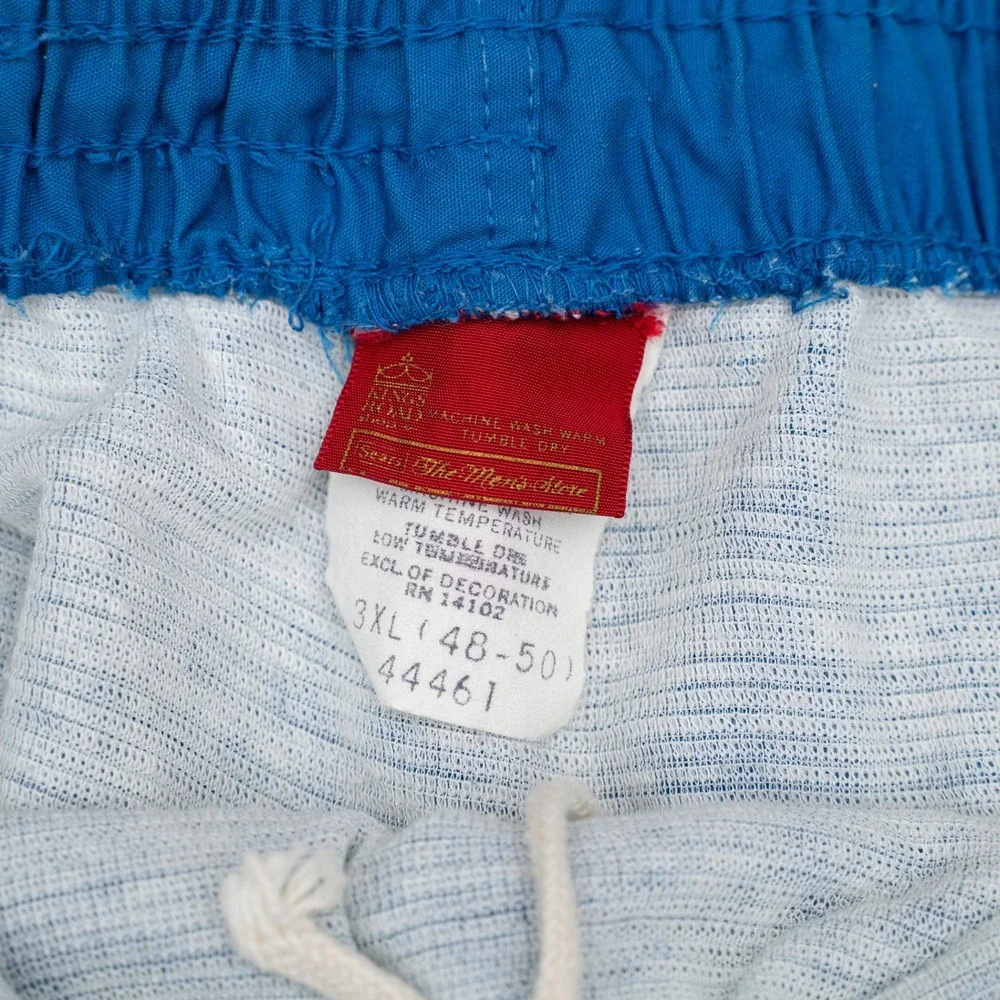 Vintage 70s Sears Kings Road Stout Swim‎ Trunk Short Lined Blue XL